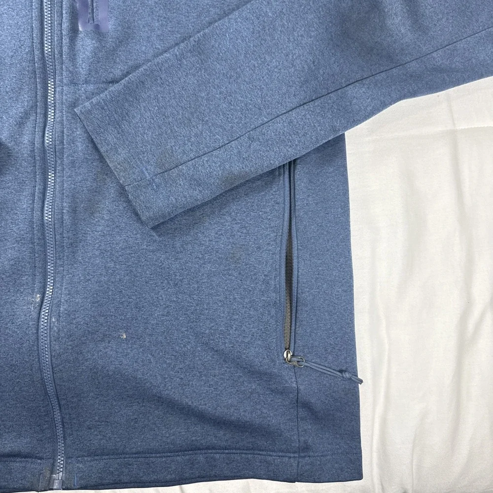 The‎ North Face Men Medium Blue Soft Fleece Full Zip Utility Jacket w/Pockets